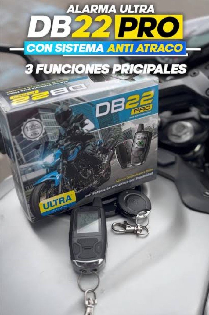 Alarma Ultra DB22 pro con sistema anti atraco para moto